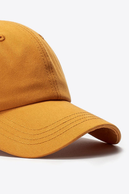 Cotton Baseball Hat orange brim