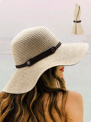 Women's Straw Floppy Sun Hat khaki
