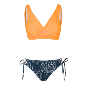 Women's Mid-Waist Bikini Set orange
