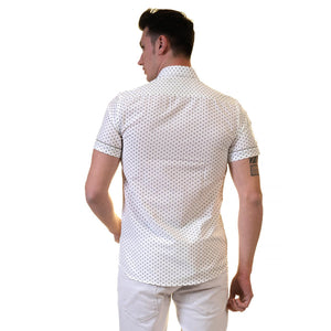Picture of a Button Up Shirt in Off White back view