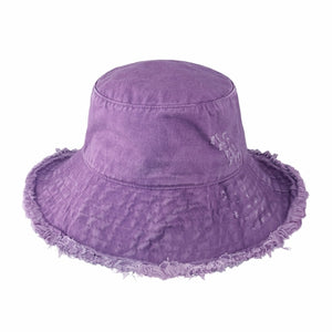 Plain Frayed Bucket Hat