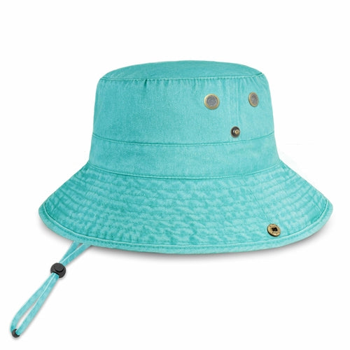 Cotton String Bucket Hat in light blue