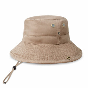 Cotton String Bucket Hat in khaki