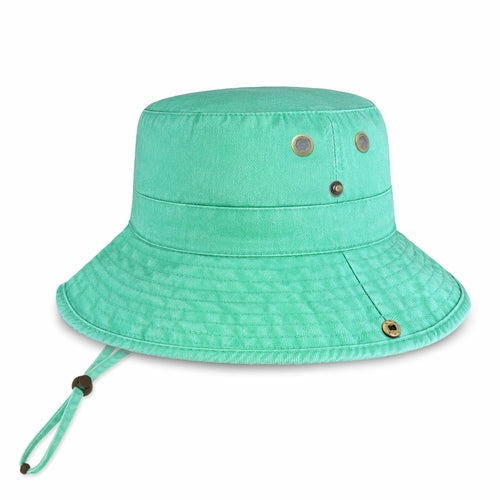 Cotton String Bucket Hat in light blue