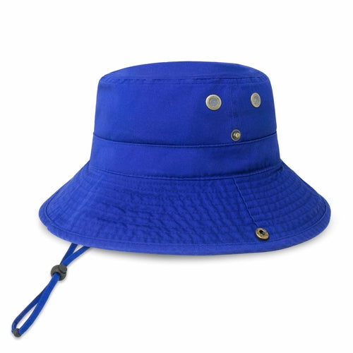 Cotton String Bucket Hat in blue
