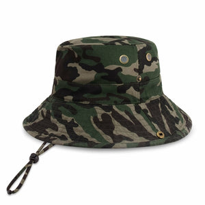 Cotton String Bucket Hat in army green