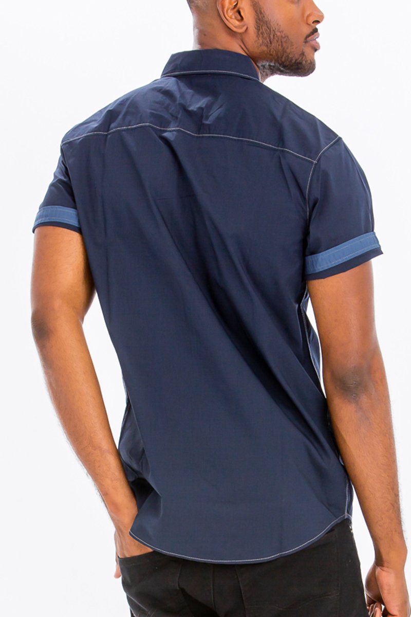 mens navy blue short sleeve dress shirts Buy Navy Blue Regular Fit Short Sleeve Easy Iron Button Down Oxford Shirt from Next USA
