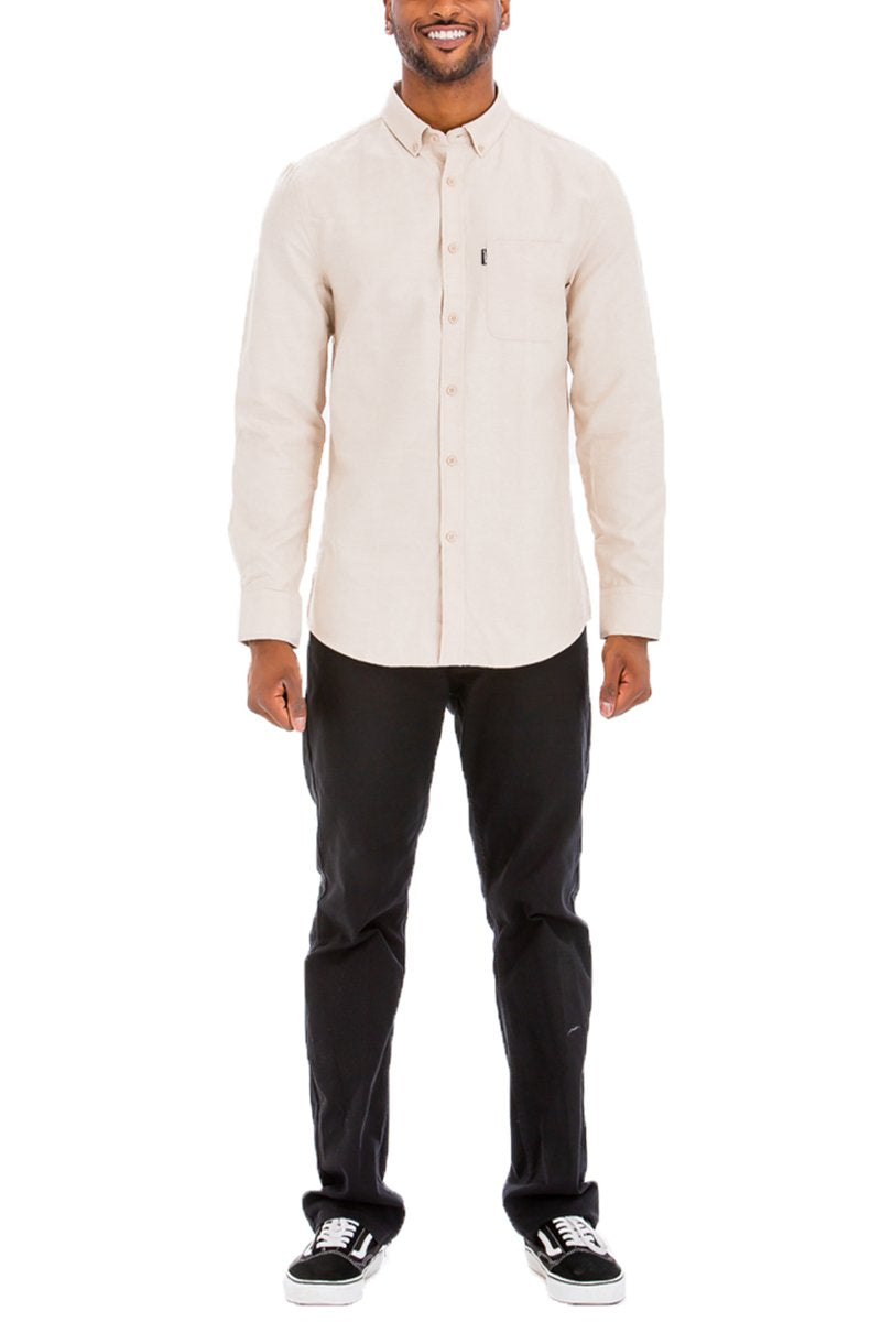 Men's Cream Button Up Dress Shirt – Plain Clothing Store