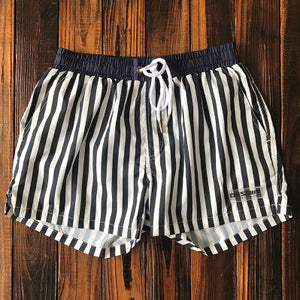 picture of a Men's Stripped Swimming Trunks and Shorts blue stripe