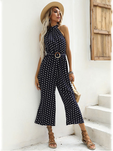 Picture of a Women's Polka Dot Jumpsuit black