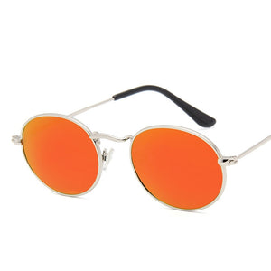 Women's Metal Round Sunglasses orange