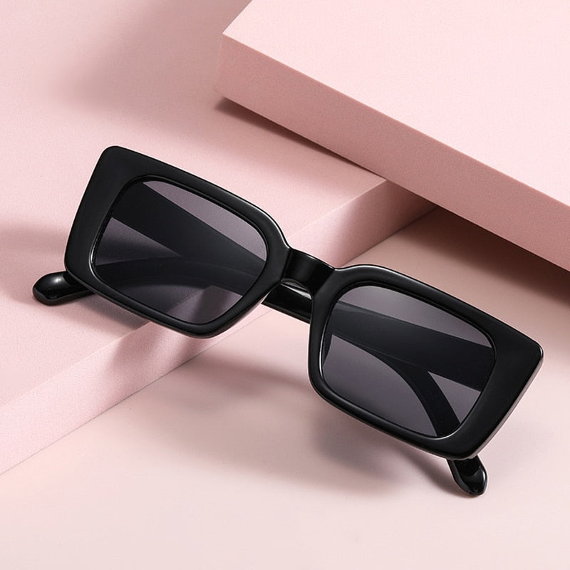 Women's Vintage Animal Print Sunglasses black