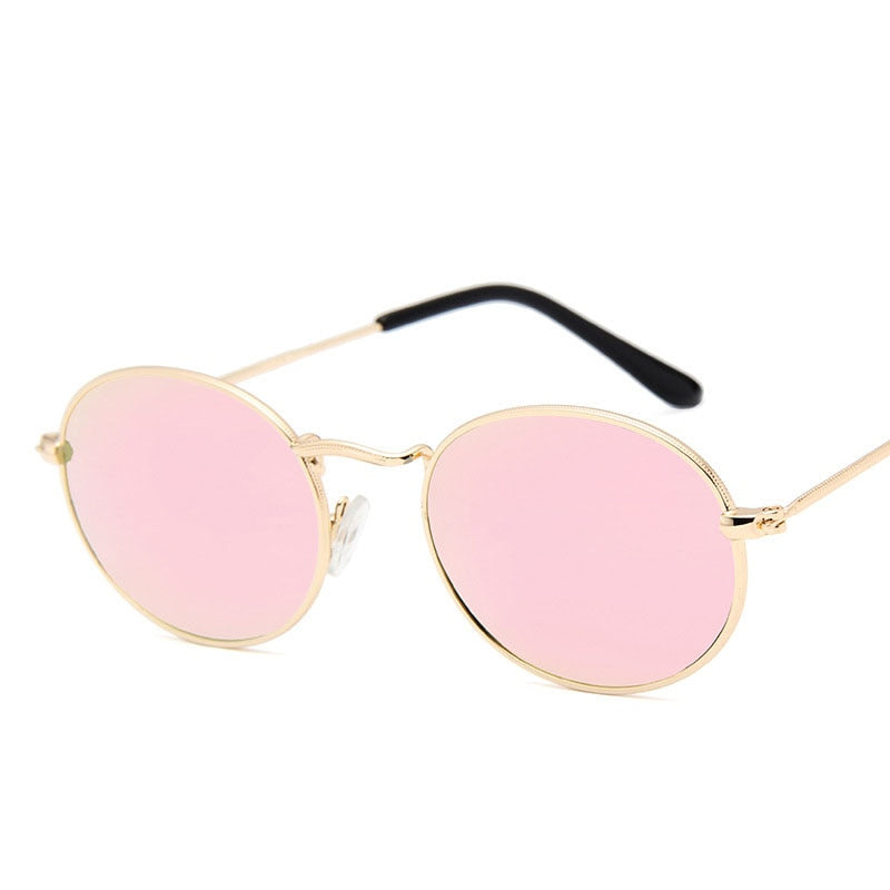 Women's Metal Round Sunglasses pink