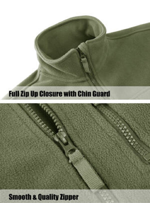 full zip up closure with chin guard