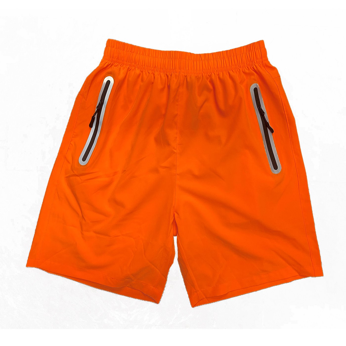 Picture of a Men's Performance Orange Running Shorts front view