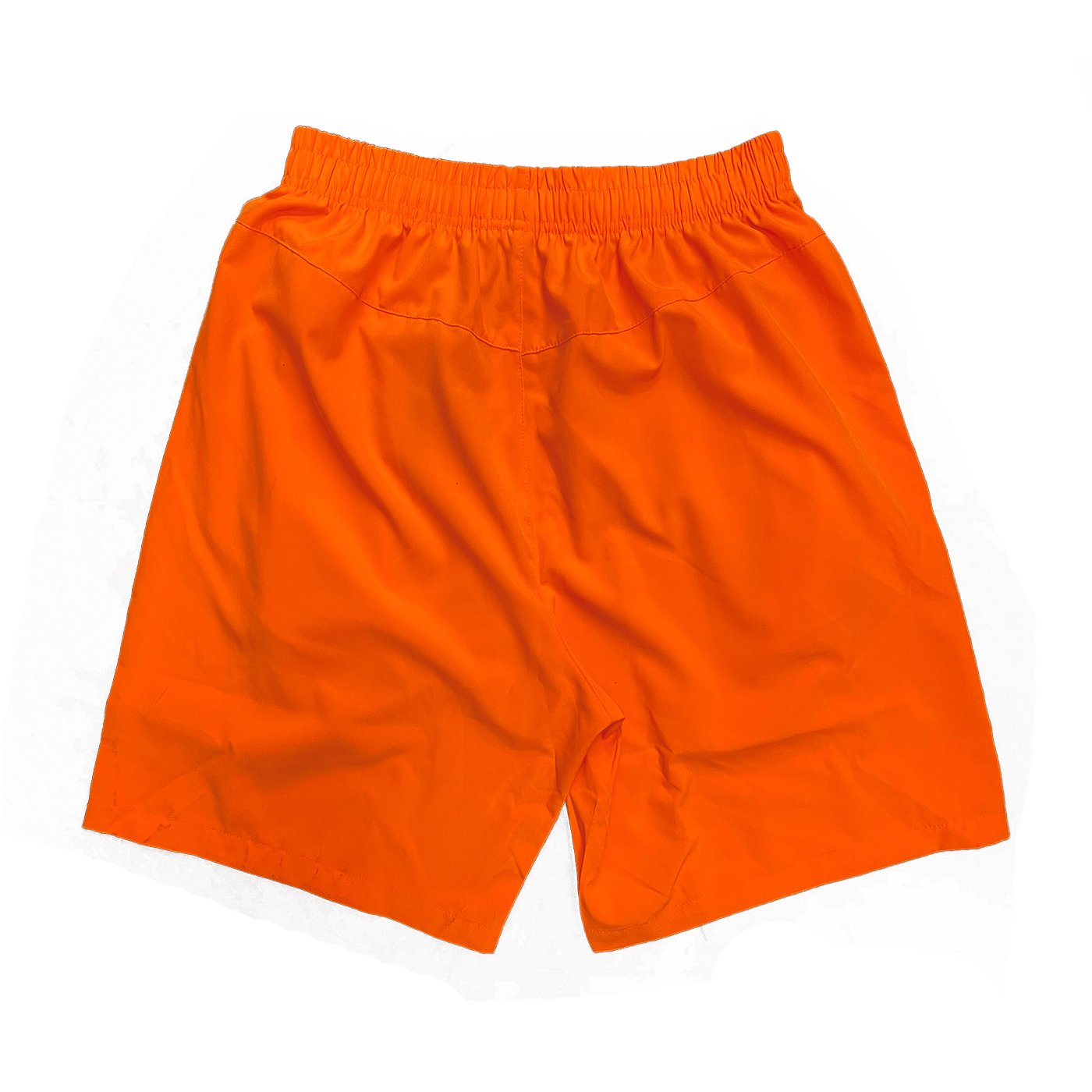 Picture of a Men's Performance Orange Running Shorts back view