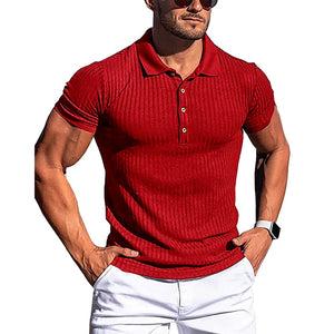 Men's Cotton Polo Shirt in red