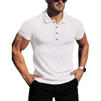 Men's Cotton Polo Shirt in white