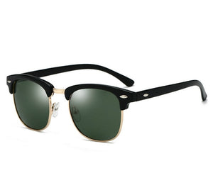 Polarized Unisex Round Sunglasses green