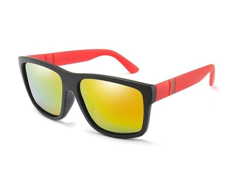 Polarized Plastic Sunglasses for Men and Women red
