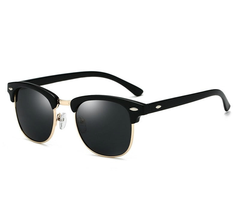 Polarized Unisex Round Sunglasses black