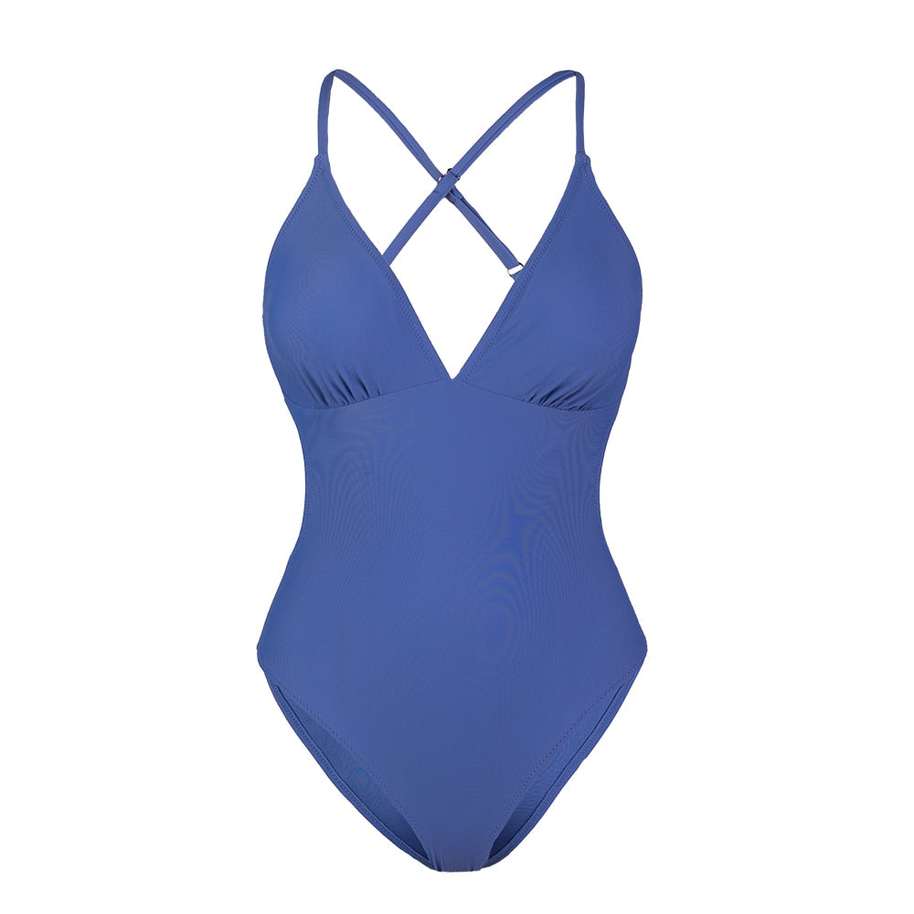 Women's One Piece Swimsuit in blue