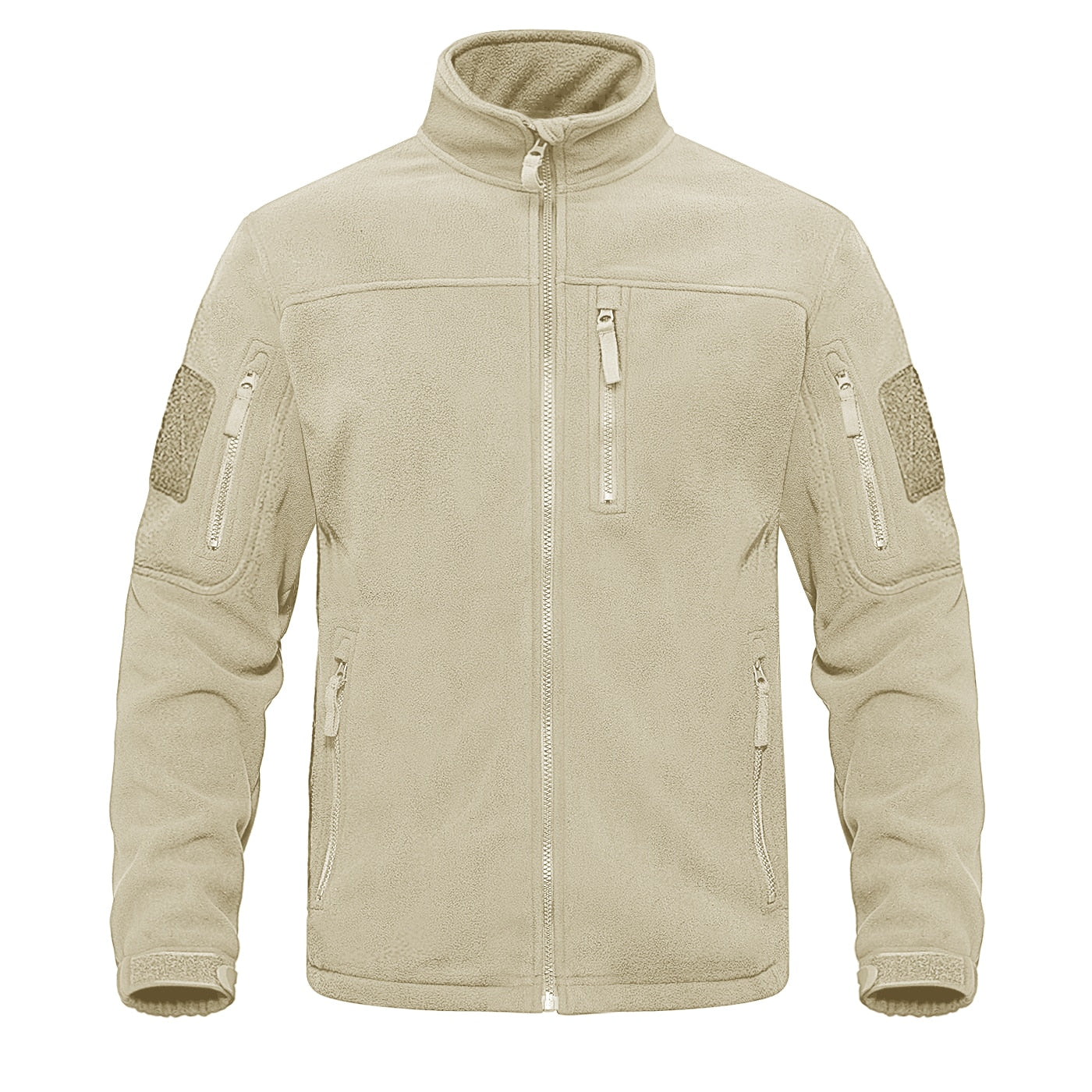 Men's Tactical Army Fleece Military Jacket in light sand