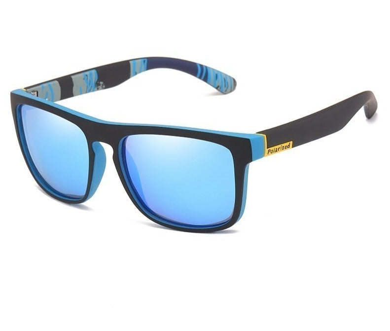 Polarized Plastic Sunglasses for Men and Women black and blue