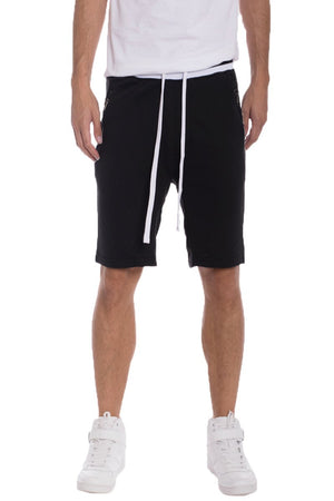 Picture of a Black French Terry Shorts front view
