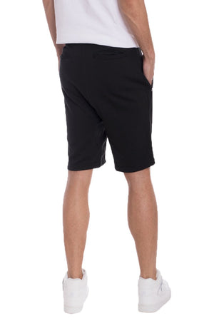 Picture of a Black French Terry Shorts back view