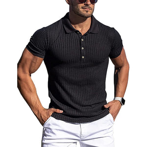 Men's Cotton Polo Shirt in black