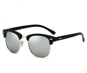 Polarized Unisex Round Sunglasses grey