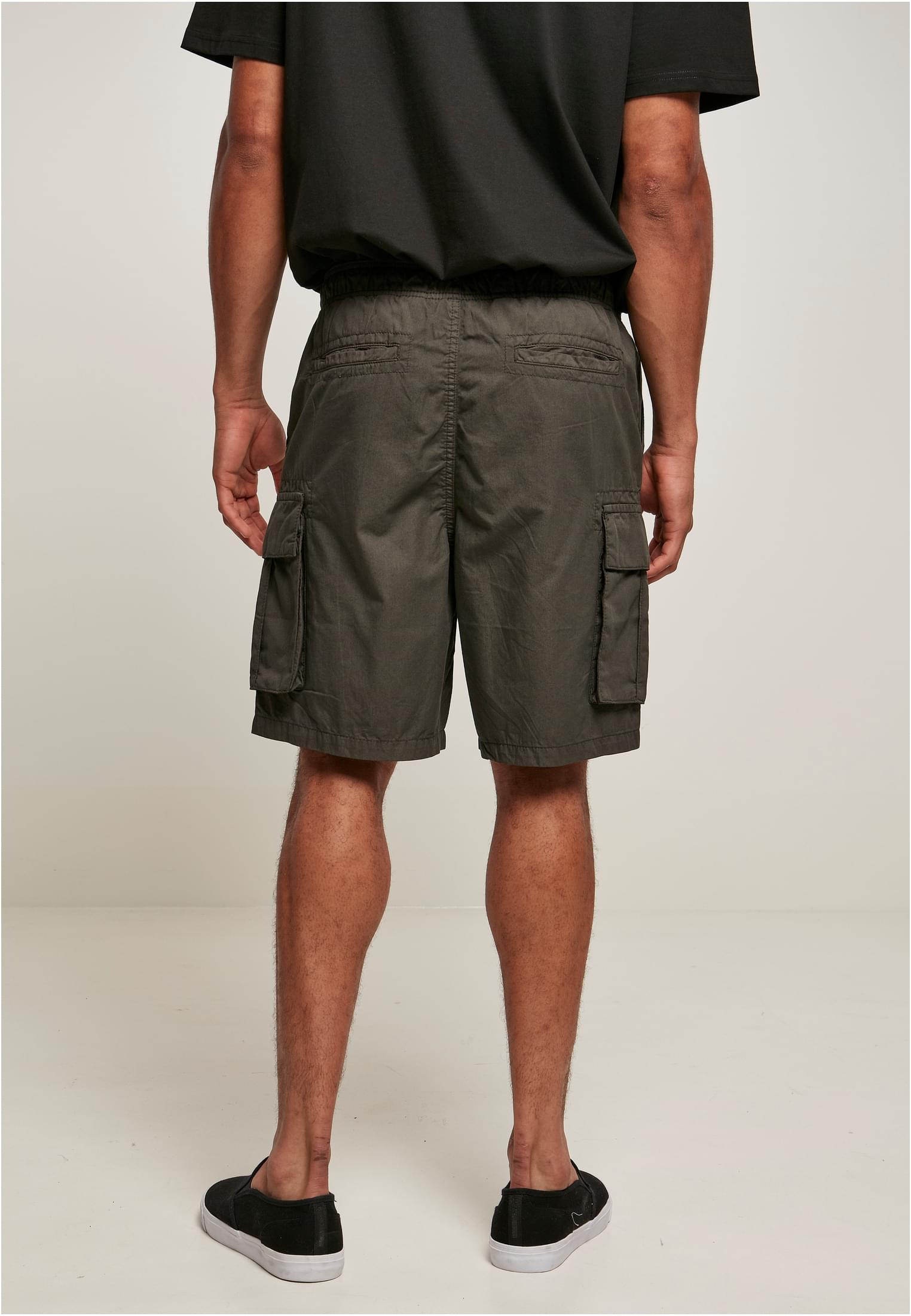 Men's Full Cotton Cargo Shorts dark shadow back view