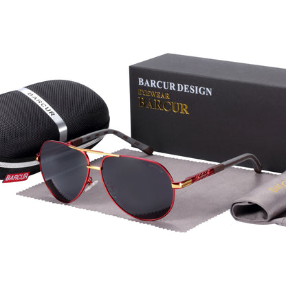 Men's Aviator Sunglasses red black