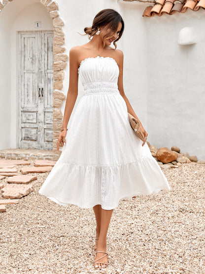 Summer Beauty Women's Dress white front