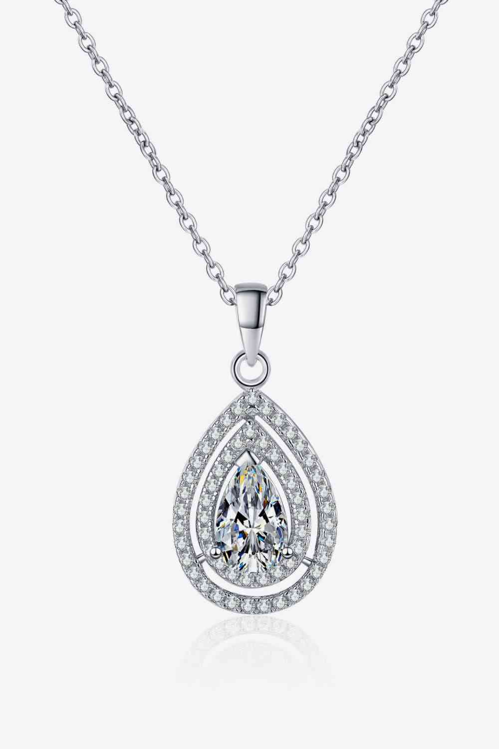 Teardrop Pendant 1 Carat Moissanite Necklace product only