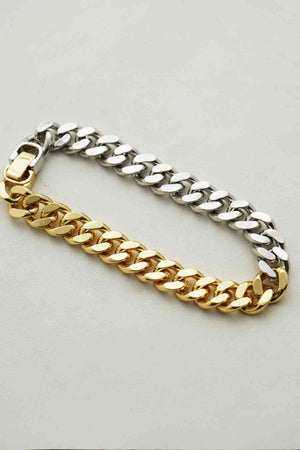 Steel and Gold Bracelet