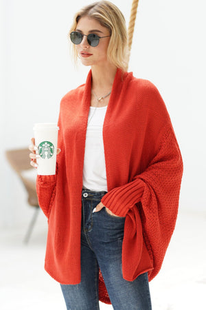 Women's Cardigan with Dolman Sleeves red