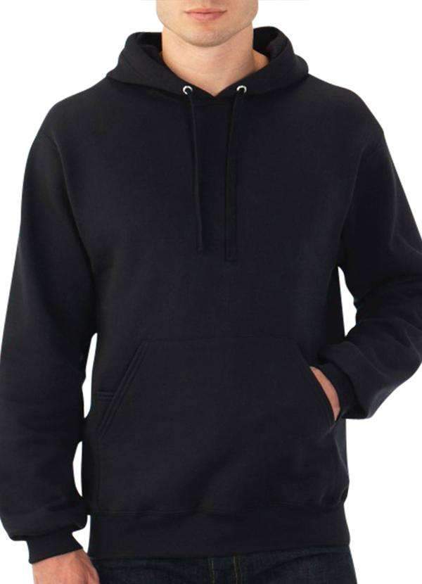 Image of a Plain Black Pullover Hoodie