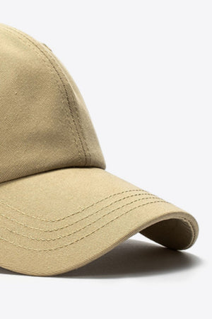 Cotton Baseball Hat khaki brim