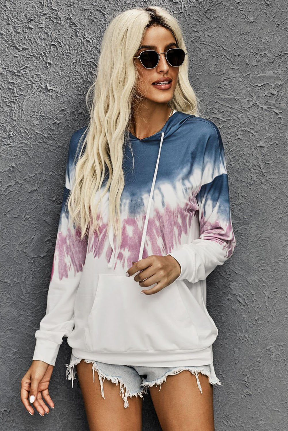 Picture of a Radiant Sunset Tie-Dye Hoodie front view