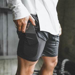 picture of a Plain Men's Swimming Shorts with Cellphone Storage grey
