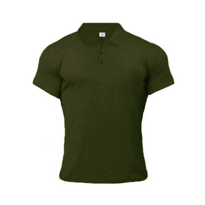 picture of a green Plain Men's Polo Shirt