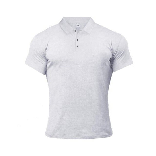 picture of a white Plain Men's Polo Shirt