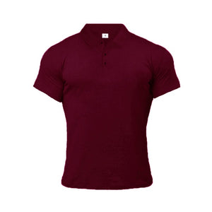 picture of a red Plain Men's Polo Shirt