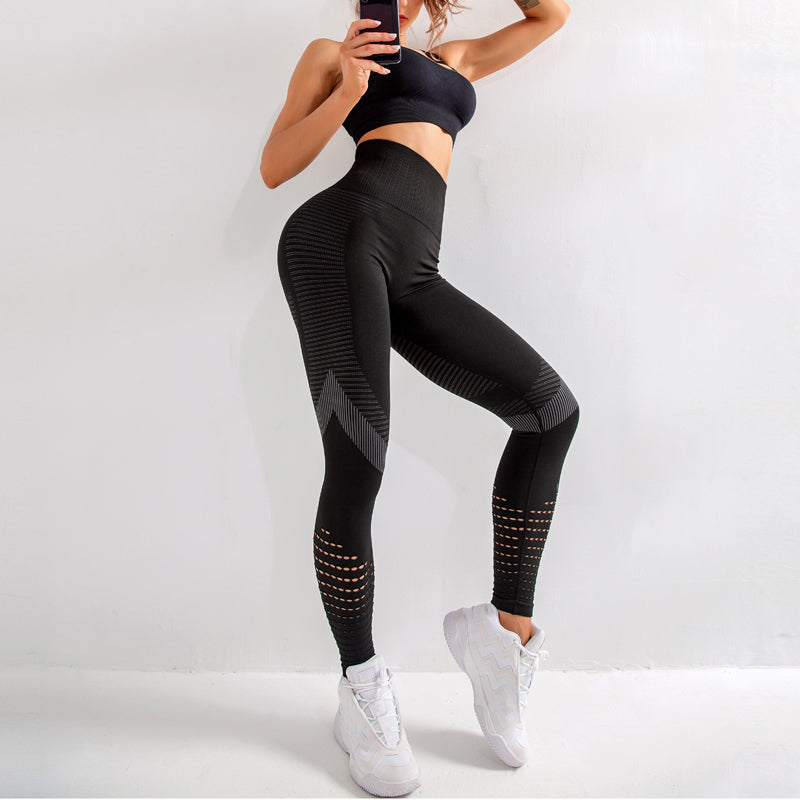 2020 New Black Mesh Leggings Yoga Pants Women Tights Jegging Femme