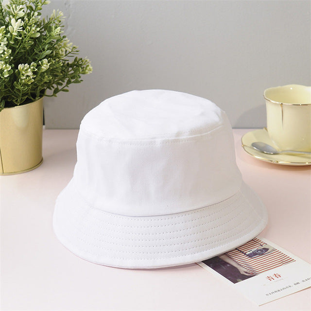 Picture of a Unisex Casually Formal Bucket Hat white