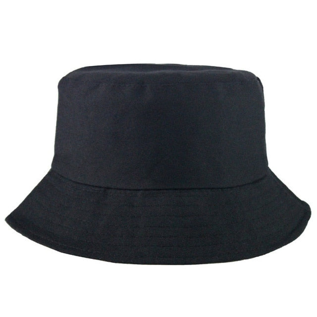 picture of a black Plain Unisex Vibrant Bucket Hat