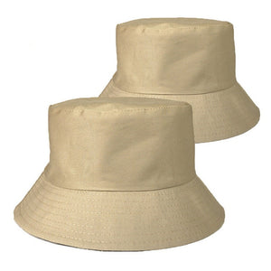 picture of a khaki Plain Unisex Vibrant Bucket Hat