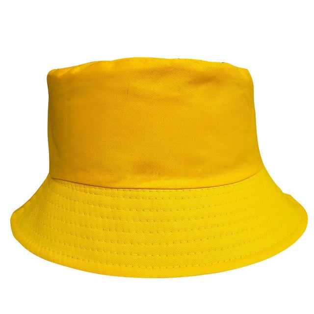 picture of a yellow Plain Unisex Vibrant Bucket Hat